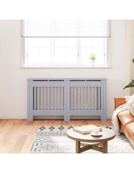 Copertura Radiatore 2 pcs Grigio 112x19x81.5cm