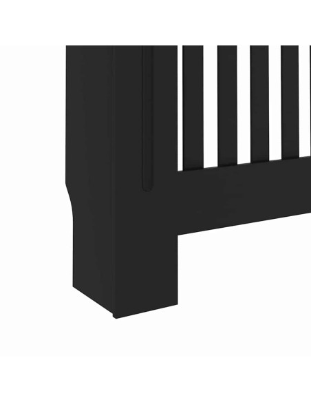 Copertura per radiatori 2 pcs Nero 152 x 19 x 81.5 cm