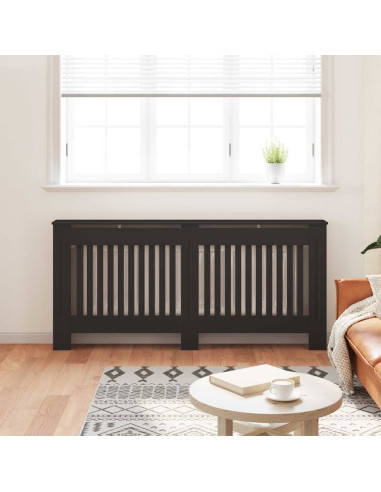 Copertura Radiatore 2 pcs Nero 112x19x81.5cm