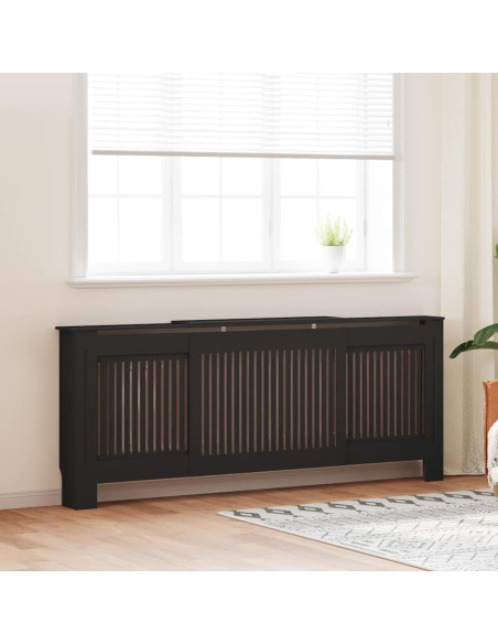 Copertura Radiatore 2 pcs Nero 112x19x81.5cm