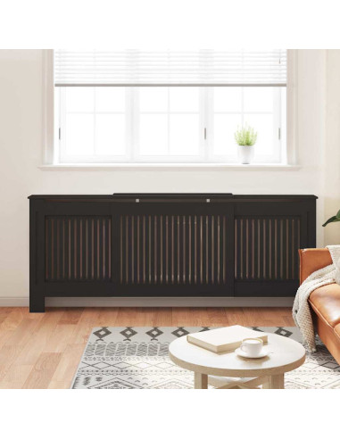 Copertura Radiatore 2 pcs Nero 112x19x81.5cm