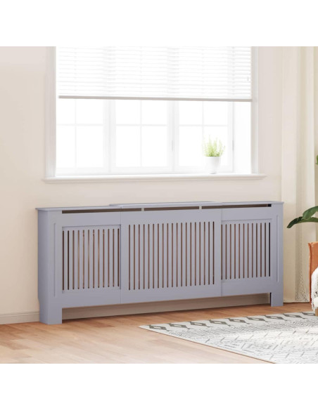 Copertura Radiatore 2 pcs Grigio 112x19x81.5cm