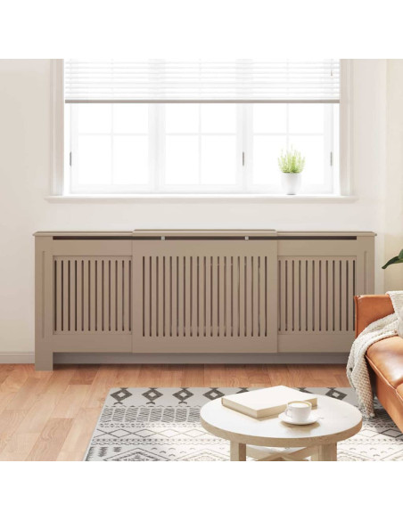 Copertura Radiatore 2 pcs Marrone 112x19x81.5cm