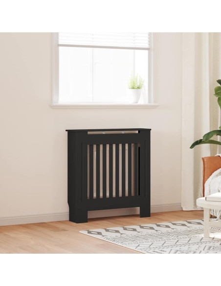 Copertura Radiatore 2 pcs Nero 112x19x81.5cm