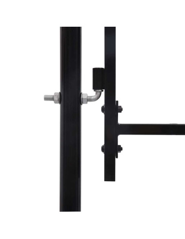 Cancello da giardino Nero 175 x 400 cm Acciaio