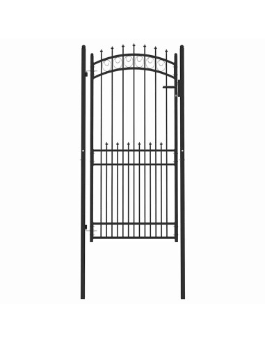 Cancello per recinzione Nero 100 x 200 cm