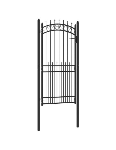 Cancello per recinzione Nero 100 x 200 cm