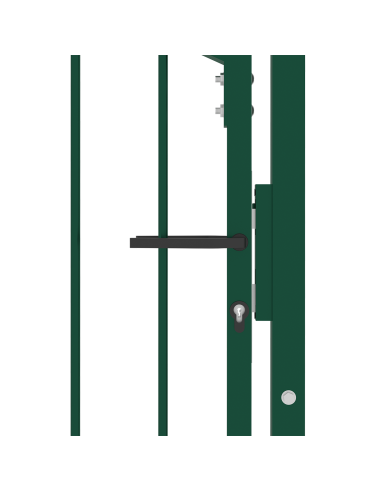 Cancello per Recinzione con Punte in Acciaio 100x175 cm Verde