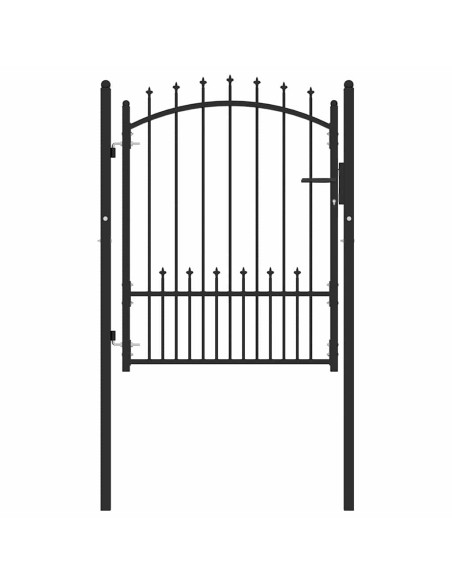 Cancello per recinzione con blocco Nero 100 x 125 cm