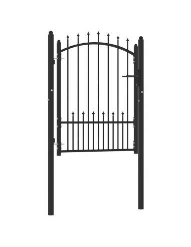 Cancello per recinzione con blocco Nero 100 x 125 cm