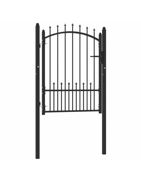 Cancello per recinzione con blocco Nero 100 x 125 cm