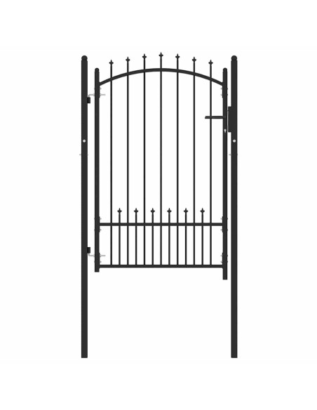 Cancello per recinzione con blocco Nero 100 x 150 cm