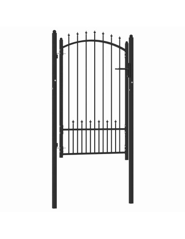 Cancello per recinzione con blocco Nero 100 x 150 cm