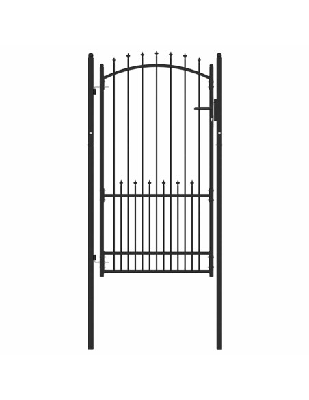 Cancello per recinzione con blocco Nero 100 x 175 cm