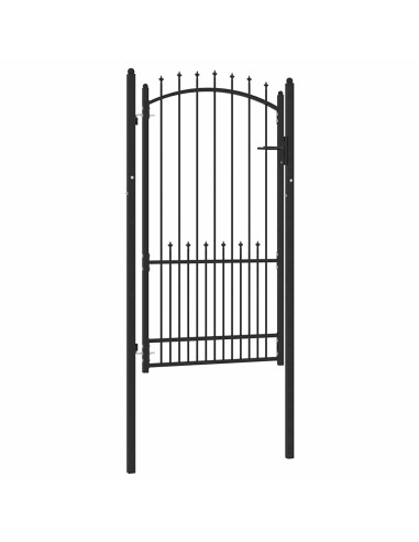 Cancello per recinzione con blocco Nero 100 x 175 cm