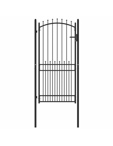 Cancello per recinzione con blocco Nero 100 x 200 cm