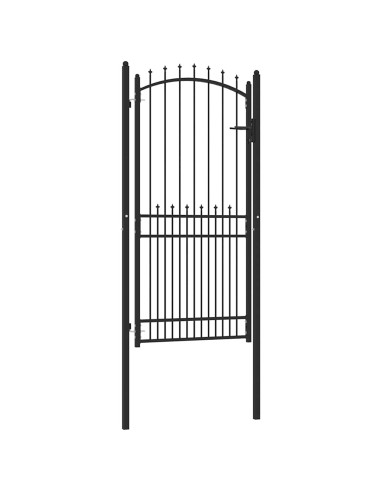 Cancello per recinzione con blocco Nero 100 x 200 cm