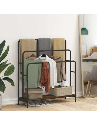 Appendiabiti Rovere fumo 90 x 30 x 100.5 cm Legno multistrato