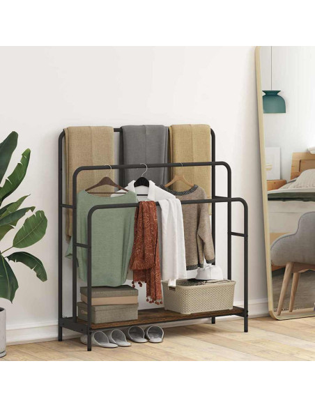 Appendiabiti Rovere fumo 90 x 30 x 100.5 cm Legno multistrato