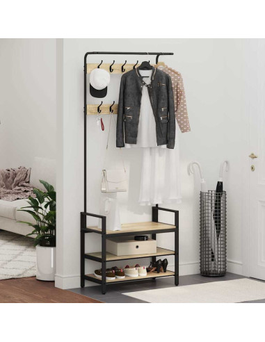 Appendiabiti rovere sonoma 75 x 34 x 184 cm Legno multistrato