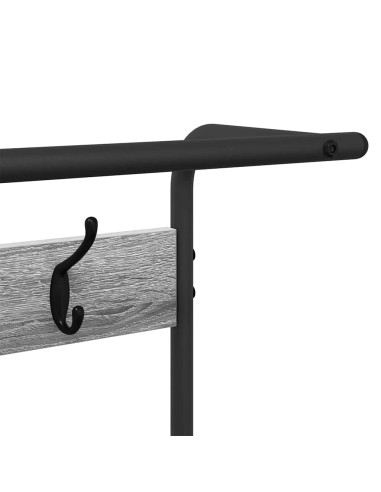 Appendiabiti Grigio sonoma 75 x 34 x 184 cm Legno multistrato