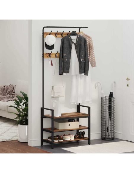 Appendiabiti Legno vecchio 75 x 34 x 184 cm Legno multistrato