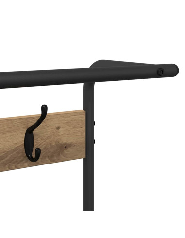 Appendiabiti rovere artigianale 75 x 34 x 184 cm