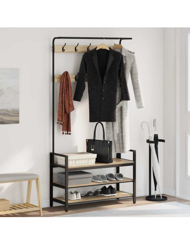 Appendiabiti rovere sonoma 95 x 34 x 184 cm Legno multistrato