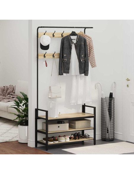 Appendiabiti rovere sonoma 95 x 34 x 184 cm Legno multistrato