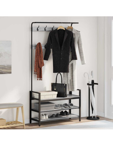 Appendiabiti Grigio sonoma 95 x 34 x 184 cm Legno multistrato