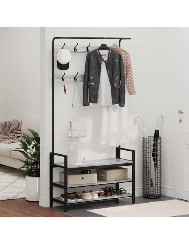 Appendiabiti Grigio sonoma 95 x 34 x 184 cm Legno multistrato