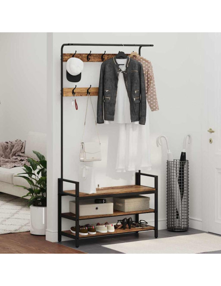 Appendiabiti Legno vecchio 95 x 34 x 184 cm Legno multistrato