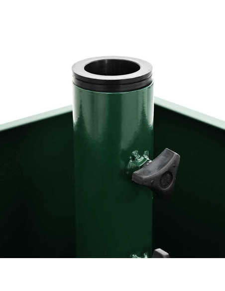 Base per Parasol con Vaso Verde 45 x 45 x 45 cm Acciaio