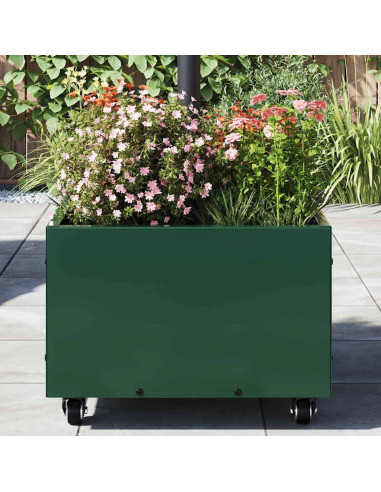 Base per Parasol con Vaso Verde 45 x 45 x 45 cm Acciaio