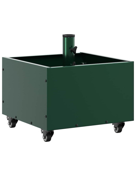 Base per Parasol con Vaso Verde 45 x 45 x 45 cm Acciaio