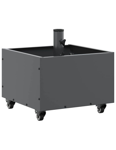 Base per Parasol con Vaso Antracite 45 x 45 x 45 cm Acciaio