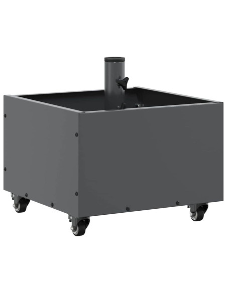 Base per Parasol con Vaso Antracite 45 x 45 x 45 cm Acciaio