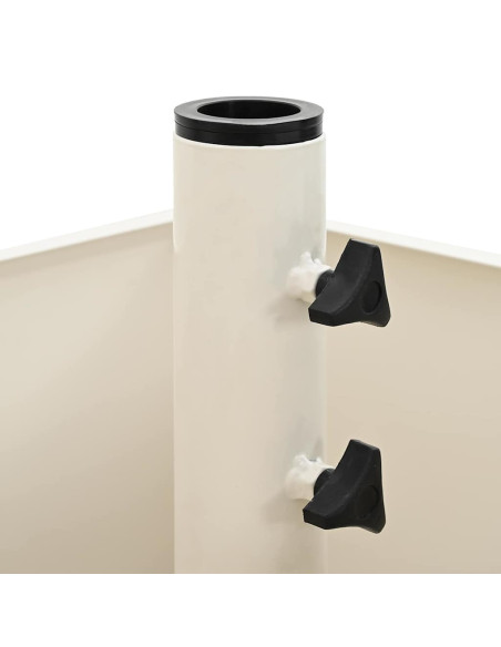 Base per Parasol con Vaso Bianco 45 x 45 x 45 cm Acciaio
