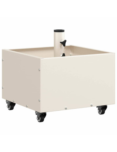 Base per Parasol con Vaso Bianco 45 x 45 x 45 cm Acciaio