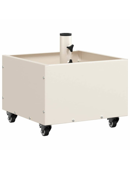 Base per Parasol con Vaso Bianco 45 x 45 x 45 cm Acciaio