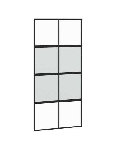 Porta Scorrevole Ferramenta Nera 102,5x205 cm Vetro Temperato