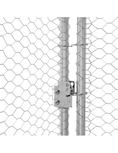 Gabbia per polli Argento 800 x 200 x 198.5 cm Acciaio zincato