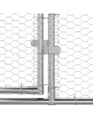 Gabbia per polli Argento 400 x 200 x 198.5 cm Acciaio zincato