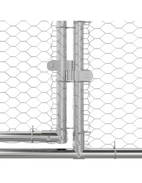 Gabbia per polli Argento 800 x 200 x 198.5 cm Acciaio zincato