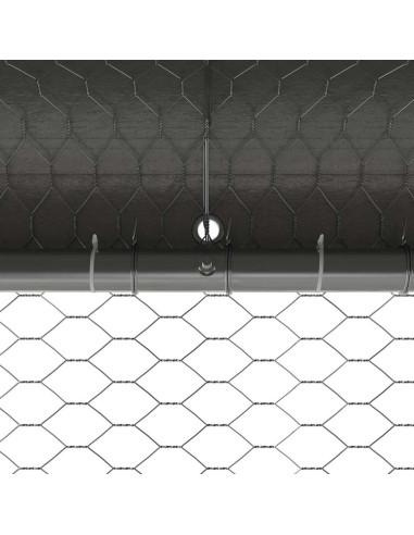 Gabbia per polli Argento 800 x 200 x 198.5 cm Acciaio zincato