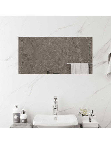 Specchio da Bagno con Luci LED 80x40 cm