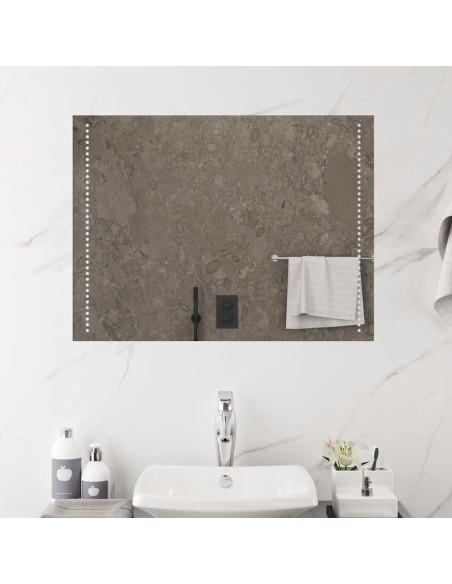 Specchio da Bagno con Luci LED 80x60 cm