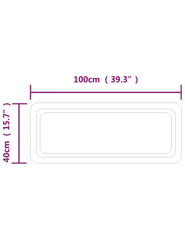 Specchio da Bagno con Luci LED 100x40 cm