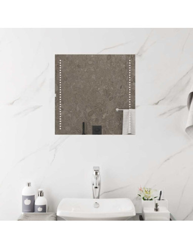 Specchio da Bagno con Luci LED 50x50 cm