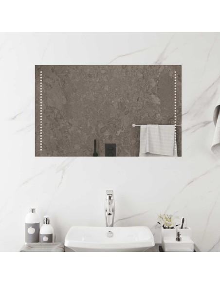 Specchio da Bagno con Luci LED 80x50 cm